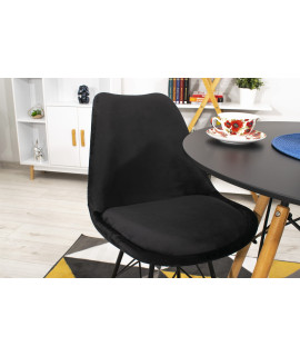 Stół TODI Okrągły 80cm - czarny
