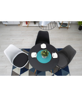Stół TODI Okrągły 80cm - czarny