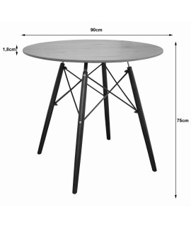 Stół TODI Okrągły 90cm - jesion