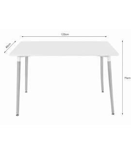 Stół ADRIA 120cm x 80cm - czarny