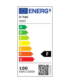 Projektor LED V-TAC 100W LED SMD E-Series Czarny VT-40101 4000K 8500lm 2 Lata Gwarancji