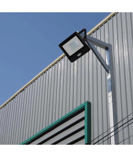 Projektor LED V-TAC 50W SAMSUNG CHIP Czujnik Ruchu Czarny Z MUFĄ VT-158S 4000K 4000lm 5 Lat Gwarancji