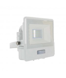 Projektor LED V-TAC 10W SAMSUNG CHIP Czujnik Ruchu Biały Z MUFĄ VT-118S 3000K 735lm 5 Lat Gwarancji