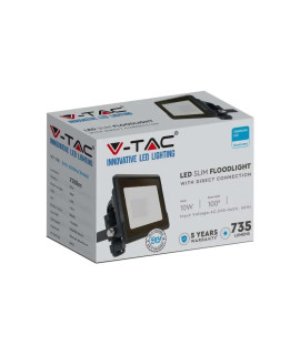 Projektor LED V-TAC 10W SAMSUNG CHIP Czarny Z MUFĄ VT-118 4000K 735lm 5 Lat Gwarancji