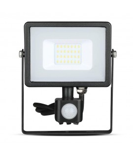 Projektor LED V-TAC 20W SAMSUNG CHIP Czujnik Ruchu Funkcja Cut-OFF Czarny VT-20-S 3000K 1600lm 5 Lat Gwarancji
