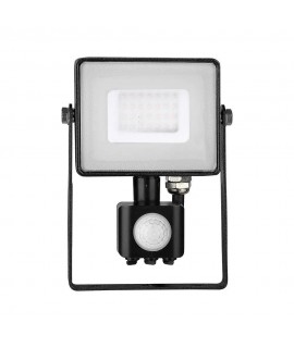 Projektor LED V-TAC 30W SAMSUNG CHIP Czujnik Ruchu Funkcja Cut-OFF Czarny VT-30-S 3000K 2400lm 5 Lat Gwarancji