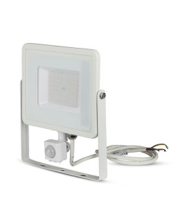 Projektor LED V-TAC 50W SAMSUNG CHIP Czujnik Ruchu Funkcja Cut-OFF Biały VT-50-S 6400K 4000lm 5 Lat Gwarancji