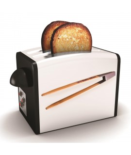 Bambusowe szczypce do serwowania          z magnesem czerwone