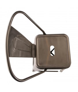 Hoker Paris Back 66cm metaliczny          inspirowany Tolix