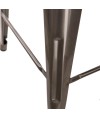 Hoker Paris Back 66cm metaliczny          inspirowany Tolix
