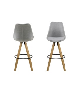 Stołek barowy Dima Melange grey/wood