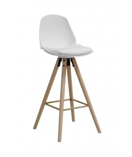 Stołek barowy Oslo biały wood