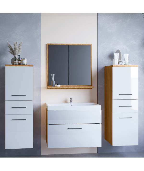 Łazienka LUPO MINI dąb artisan / biały połysk