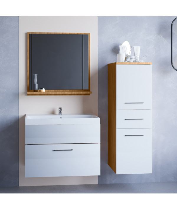 Łazienka TIPO MINI dąb artisan / biały połysk Łazienka TIPO MINI dąb artisan / biały połysk