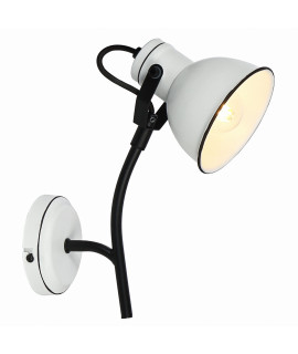 ZUMBA LAMPA KINKIET NA WYSIĘGNIKU 1X40W E14 BIAŁY+CZARNY